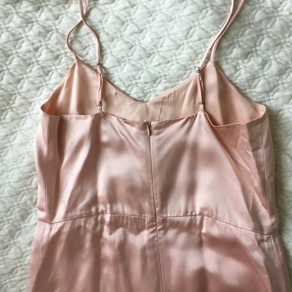 Jill Stuart Pink Satin Blush Slip Dress Strap 2 - Picture 5 of 5